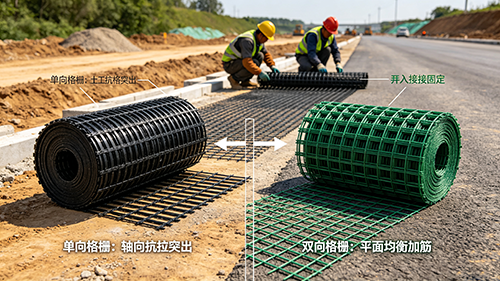 單向土工格柵與雙向土工格柵怎么選？受力方向決定選型邏輯