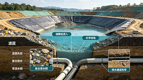 垃圾填埋場滲濾液導排層堵塞，問題不一定都在排水網
